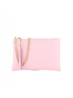 Pochette Cuir Rose pastel
