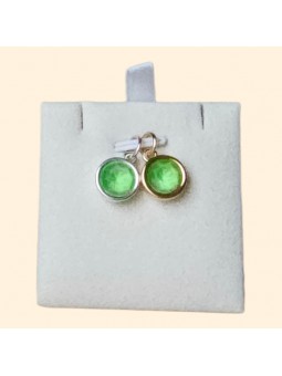 Pendentif cristal vert "Fluo"