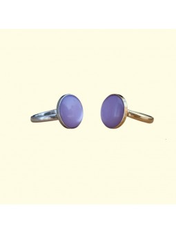 Bague Cabochon lilas