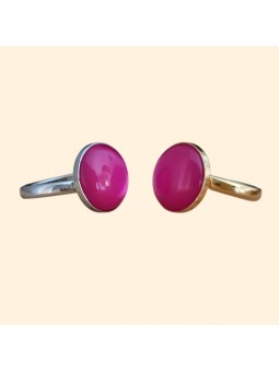 Bague Cabochon fuschia