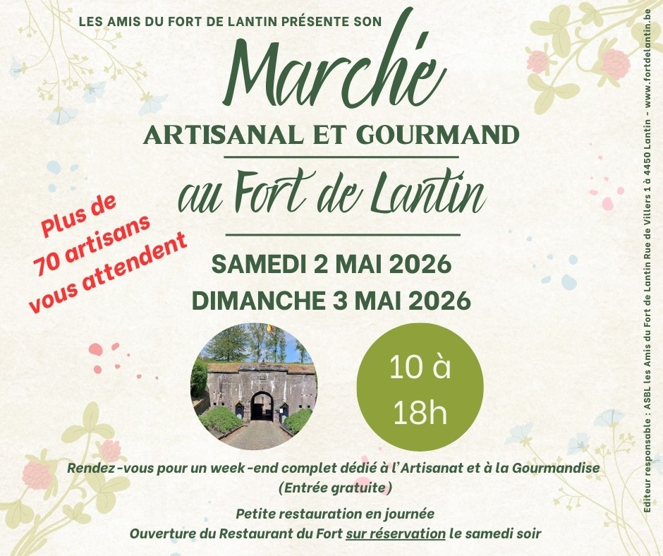 Mai : Marché artisanal et gourmand - Fort de Lantin