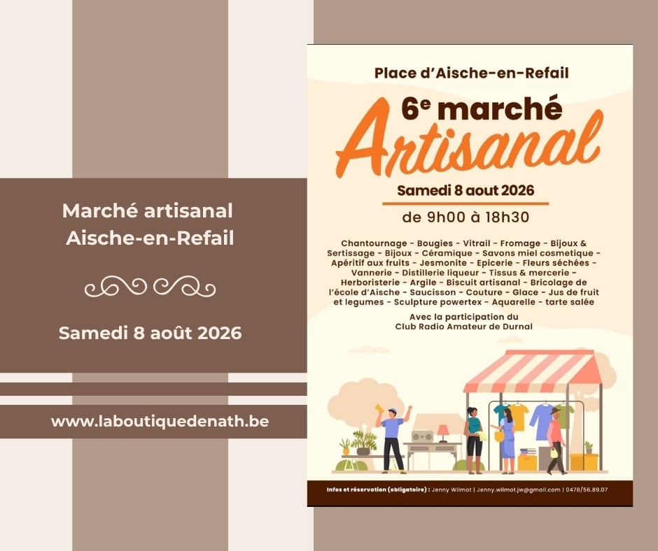 Août : Marché artisanal Aische-en-Refail